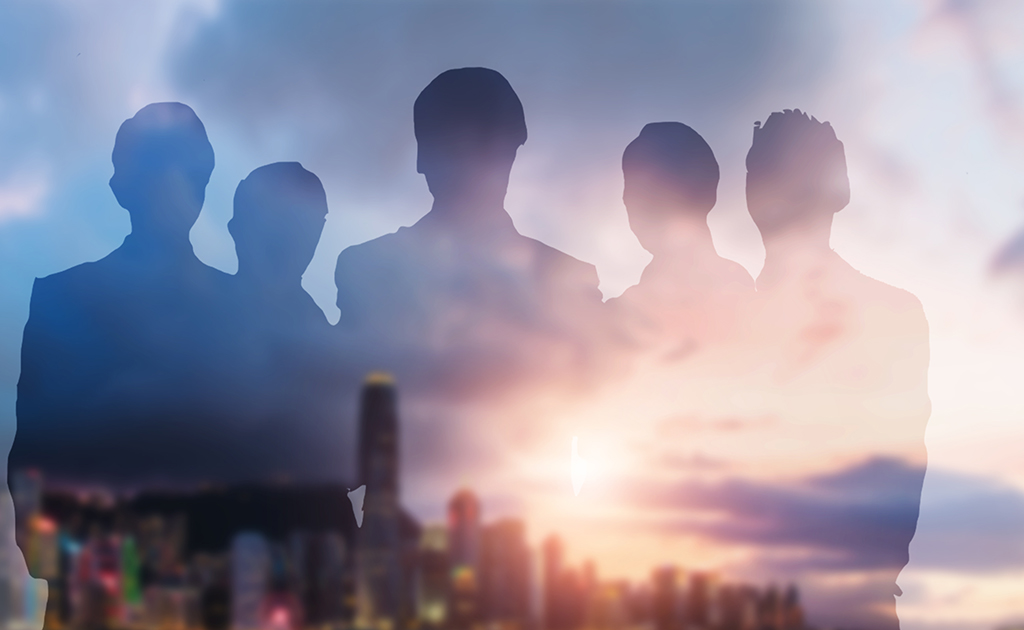 千庫網(wǎng)_夕陽商務(wù)團(tuán)隊(duì)剪影_攝影圖編號223570