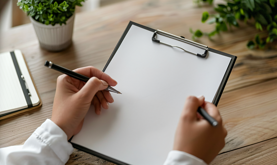 千庫網(wǎng)_無法辨認(rèn)的人在剪貼板復(fù)制空間上書寫_攝影圖編號20928457